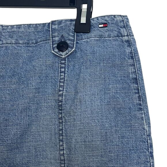 Tommy Hilfiger Blue Denim Mini Skirt Size 12 - Picture 4 of 10